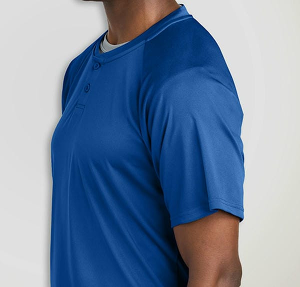 Sport-Tek Competitor 2-Button Baseball Henley Custom Team Shirt