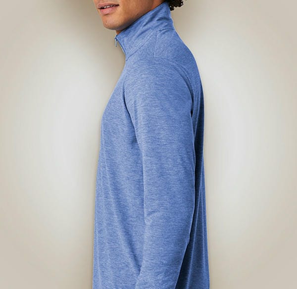Sport-Tek Tri-Blend Quarter Zip Performance Shirt for Staff & Teams