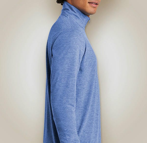 Sport-Tek Tri-Blend Quarter Zip Performance Shirt for Staff & Teams
